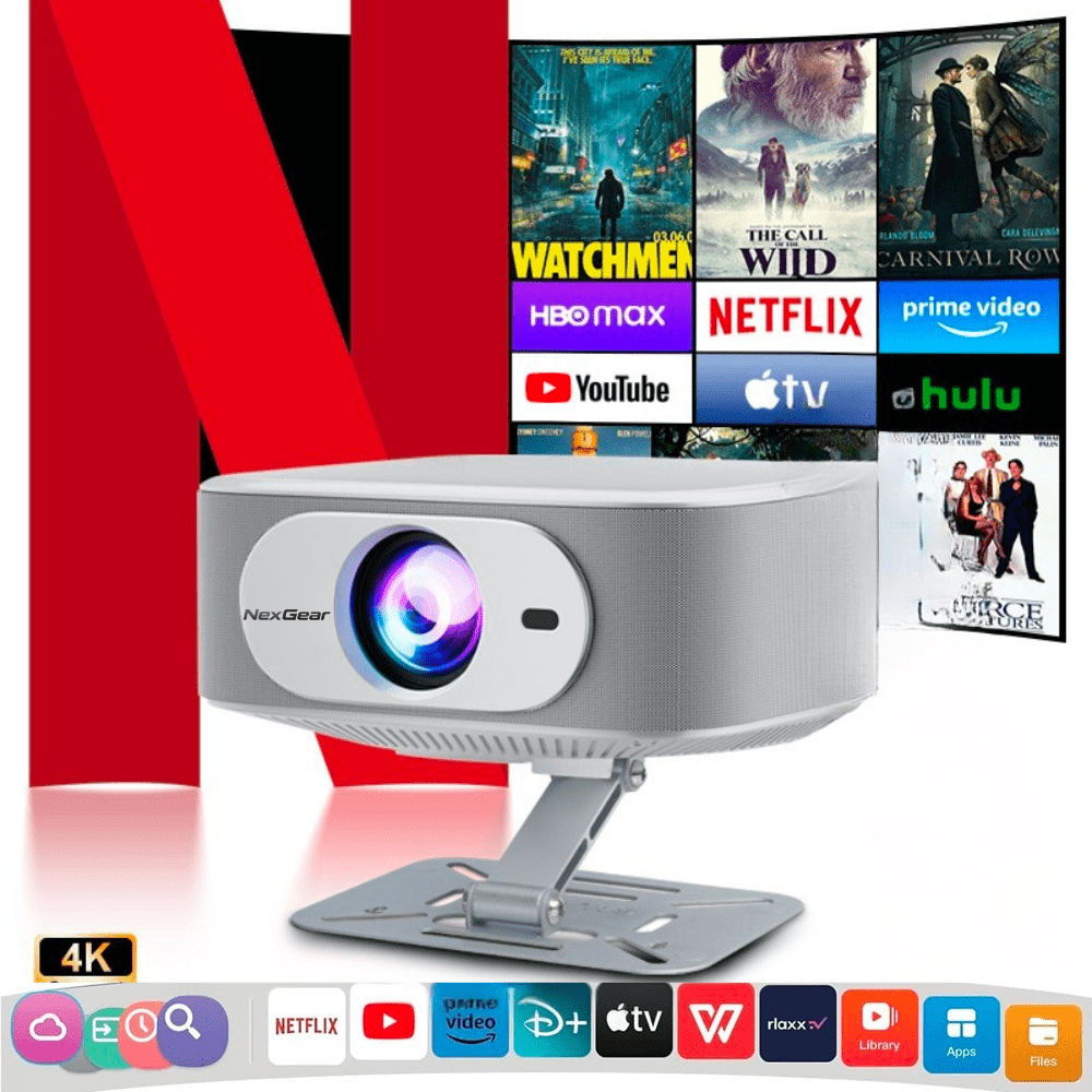 Projecteur NEXGEAR 4K V12 avec trépied intégré